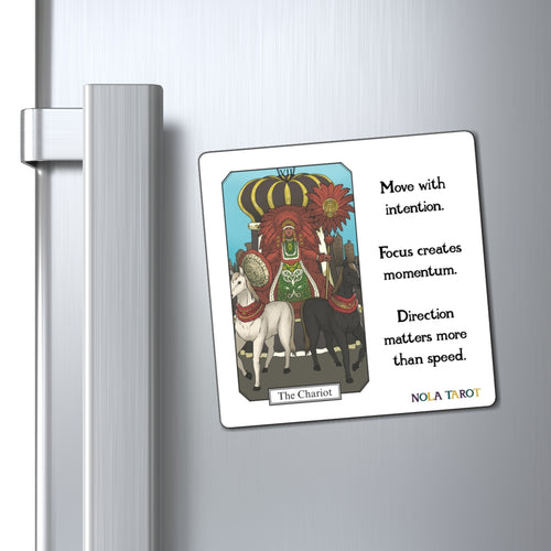 The Chariot Tarot Magnet - Move with Intention