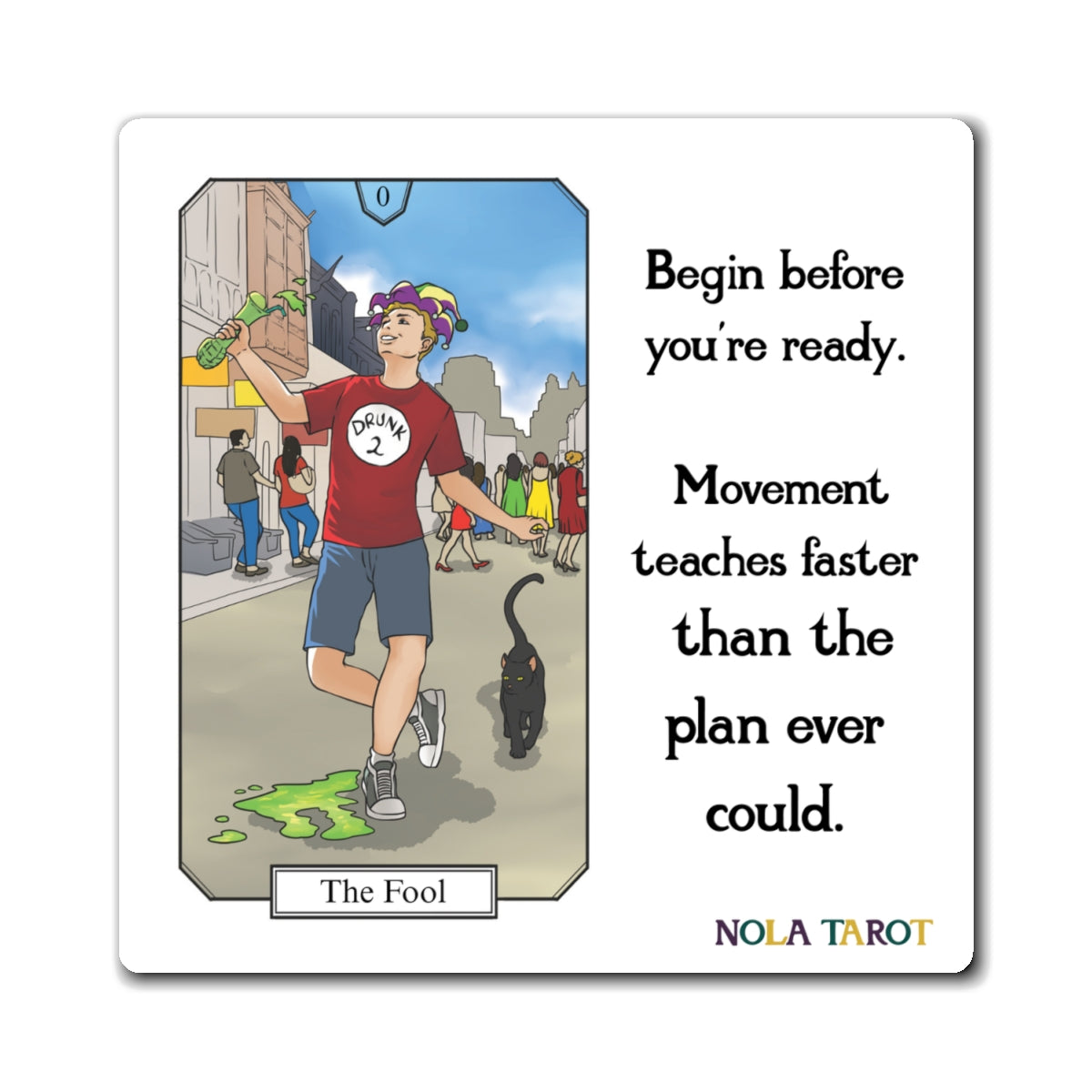 The Fool Tarot Magnet - Begin Before You’re Ready