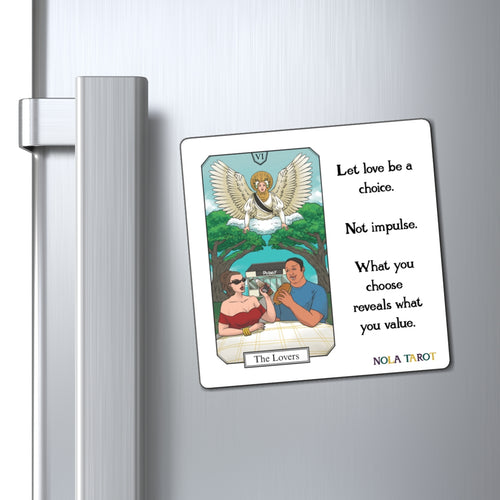 The Lovers Tarot Magnet - Choose with Intention