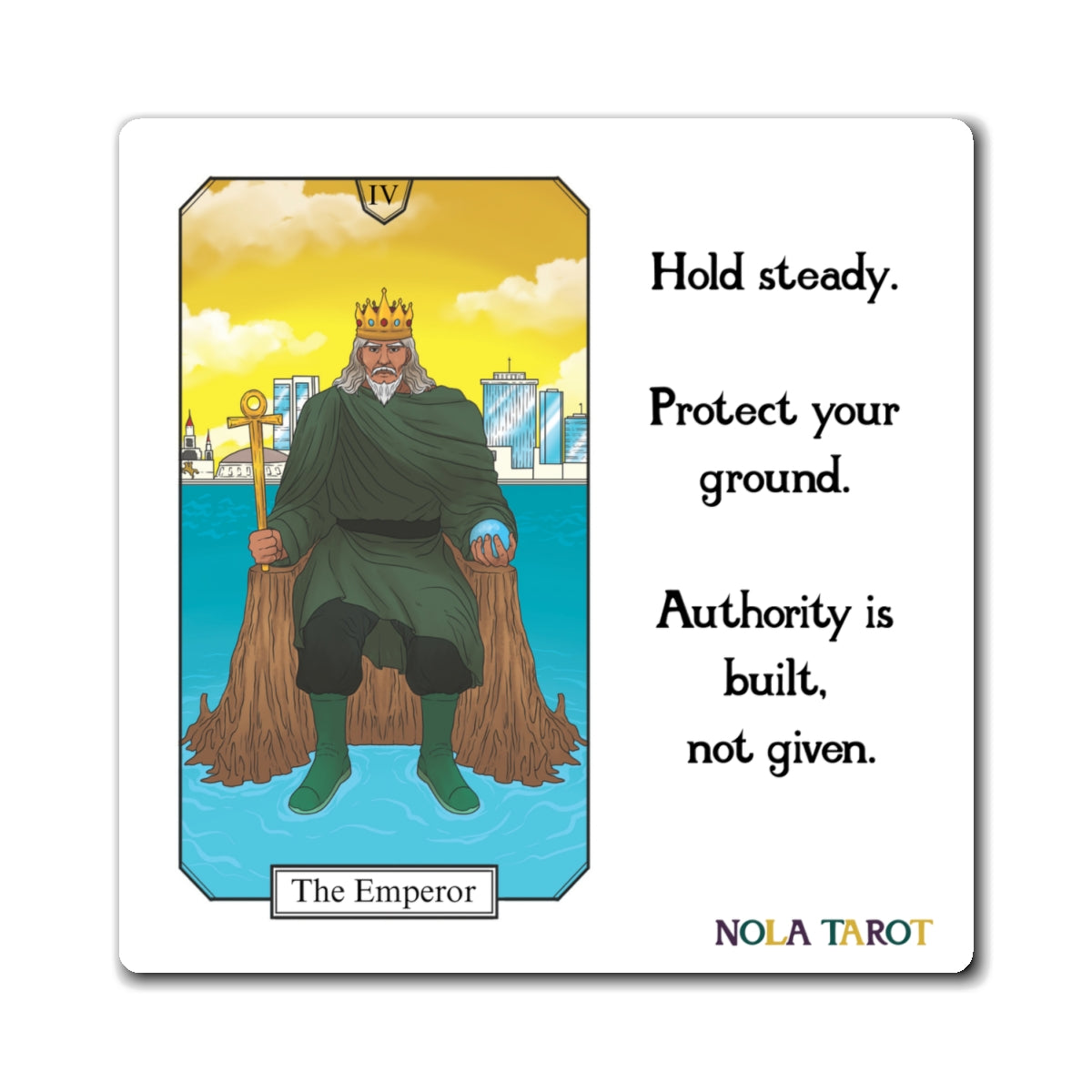 Emperor Tarot Magnet - Authority Is Built